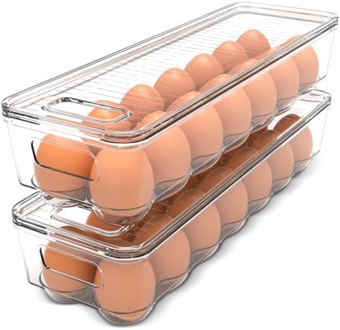 Utopia Home Egg Holder for Fridge, Stackable Egg Container, 2 Pack by UTOPIAHOME