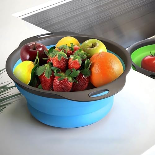 Collapsible Colander Set of 3, Space-Saving Foldable Strainer - Image 7