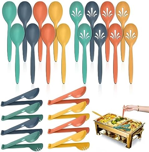 Reusable Plastic Serving Utensils Set of 24, by RayPard