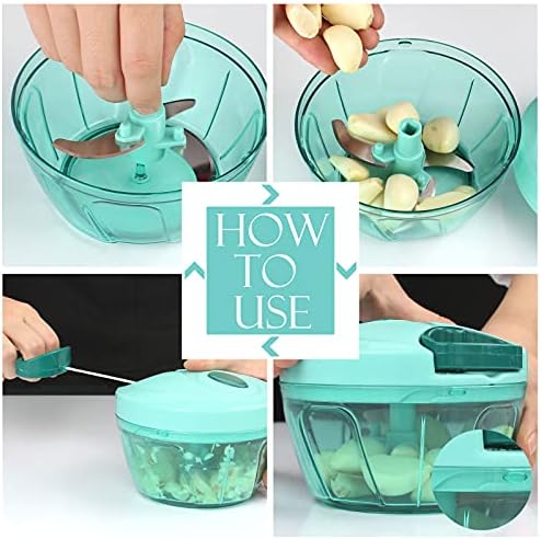 Ourokhome Manual Food Processor Vegetable Chopper, Portable Hand Pull String - Image 3