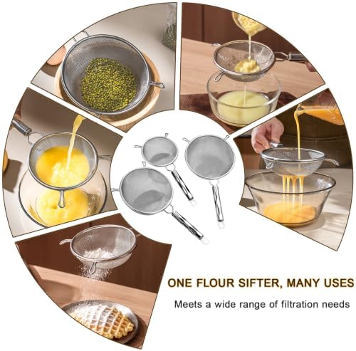 Double-Layer Fine Mesh Strainer, 4.7 Inch Stainless Steel Double Ear Sieve - Image 3