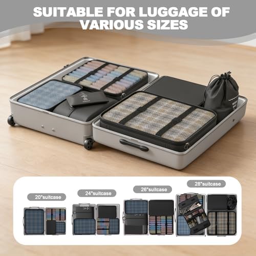 8 Set Packing Cubes for Travel, Suitcase Organizer Bags for Luggage - Image 4