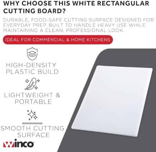 Winco 15" x 20" White Cutting Board - Image 3