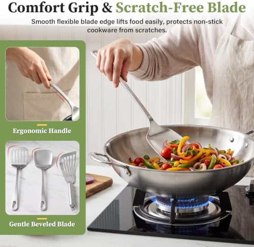 3 PCS Stainless Steel Spatulas Set - Image 5