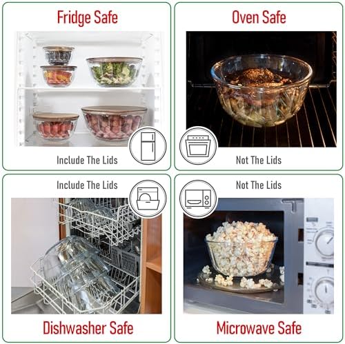 Large Stackable Glass Mixing Bowls - Image 6