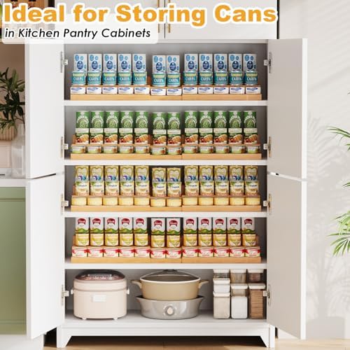 3-Tier Extra-Long Expandable Bamboo Can Rack - Image 5