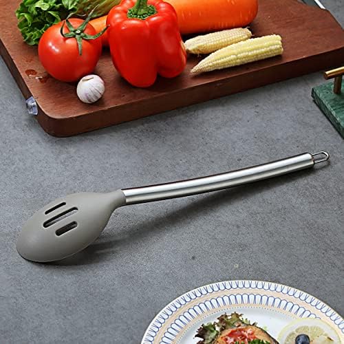 Berglander Cooking Spoon, Non-stick Silicone Slotted, Basting Spoon - Image 4