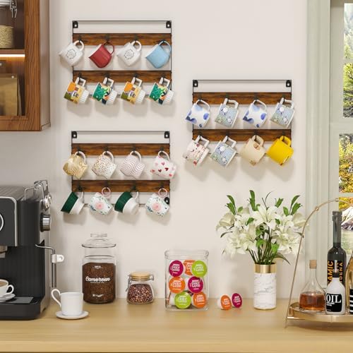 Huxitocan Wall Mount Coffee Mug Holder - Image 5
