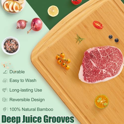 Homaxy Extra Large Bamboo Cutting Boards - Image 3