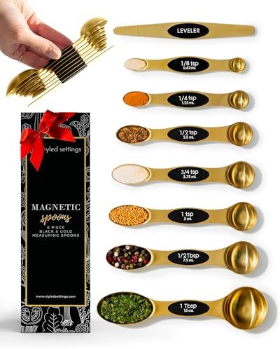 Styled Settings Magnetic Measuring Spoons Set by STYLEDSETTINGS