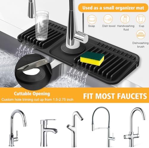 14.6-Inch Kitchen Sink Splash Guard Mat | 7° Slope - Image 6