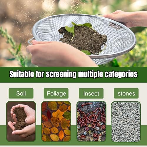 Soil Sifter for Gardening, Rock Sifter for 5gallon Bucket, Dirt Sifter Compost - Image 3