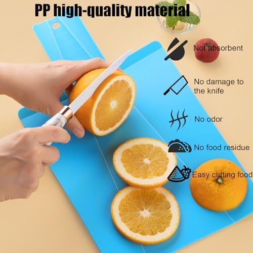 SEIWEI Folding Cutting Board, Portable Foldable Plastic Chopping Board - Image 3