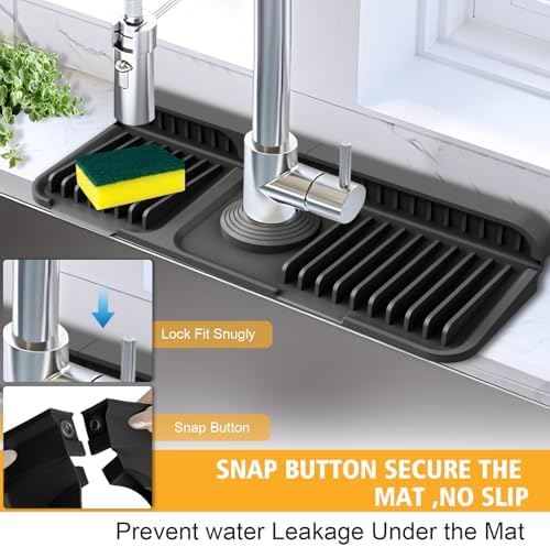 14.6-Inch Kitchen Sink Splash Guard Mat | 7° Slope - Image 2
