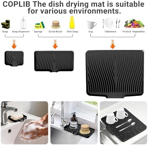 Silicone Dish Drying Mat for Kitchen counter - Image 3