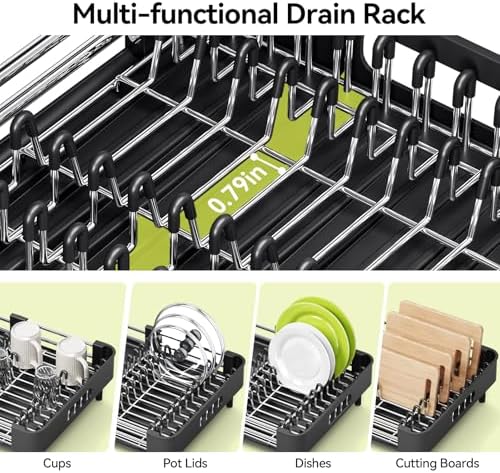 Urackify Extendable Stainless Dish Drying Rack - Image 4