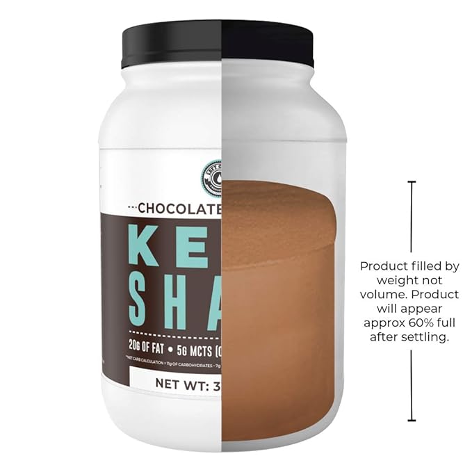 Keto Meal Replacement Shakes, Chocolate, 2lbs, Low Carb Keto Protein Shake Mix, MCT Powder, Grass Fed Hydrolyzed Collagen Peptides, Keto Breakfast Shake, 20g Fat, 14g Protein, 1 Net Carb, Zero Sugar