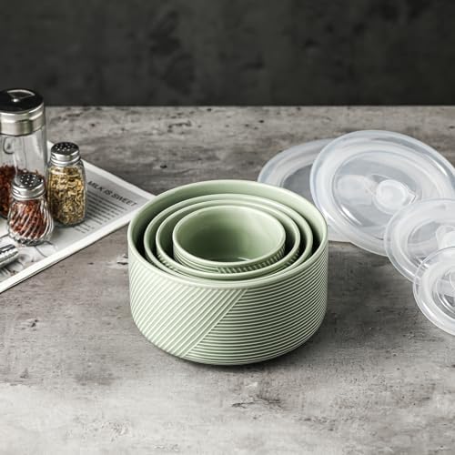 Ceramic Nesting Bowls with Lids - Image 4