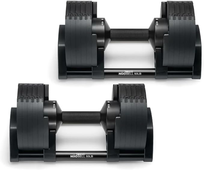 SMRTFT NUOBELL Adjustable Dumbbells | The Original All-in-One NUOBELL Adjustable Dumbbell Set | Feel Real Like Traditional Dumbbells | Highly Durable | Best 2 Year Warranty