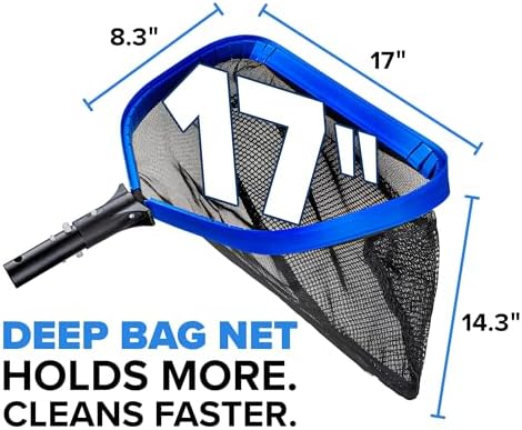 Aluminum Frame Pool Net Rake // Heavy Duty Deep Bag Pool Nets - Image 2