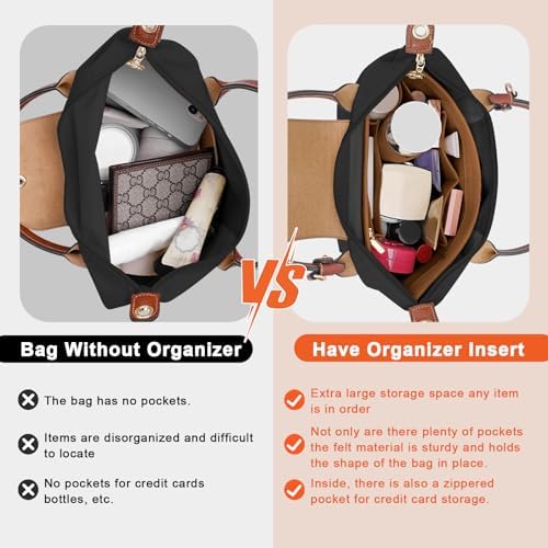 LOUKAYCCI Felt Purse Organizer Insert - Image 3