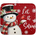 Snowman Christmas Dish Drying Mat Winter Drying Mats by Wnoesat