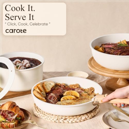 CAROTE Pots and Pans Set Non Stick, Detachable Handle Cookware - Image 5