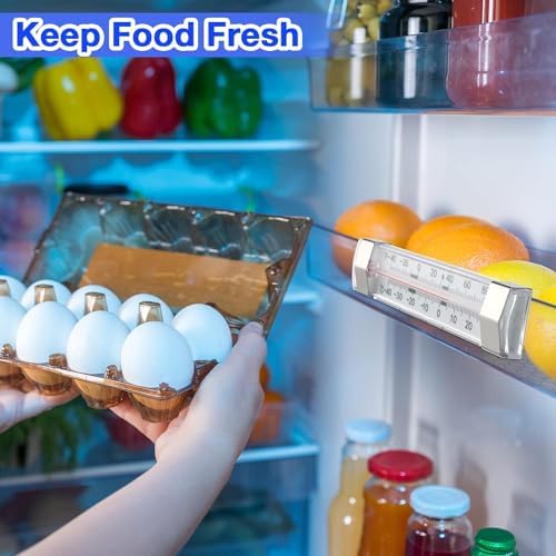 Refrigerator and Freezer Thermometer Fridge Thermometer 2 Pack – Waterproof - Image 5