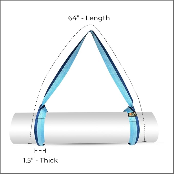 Yoga Mat Carrier Strap | Adjustable Mat Holder Sling for Carrying Mats | Thick & Comfy Texture | Yoga Mat Strap