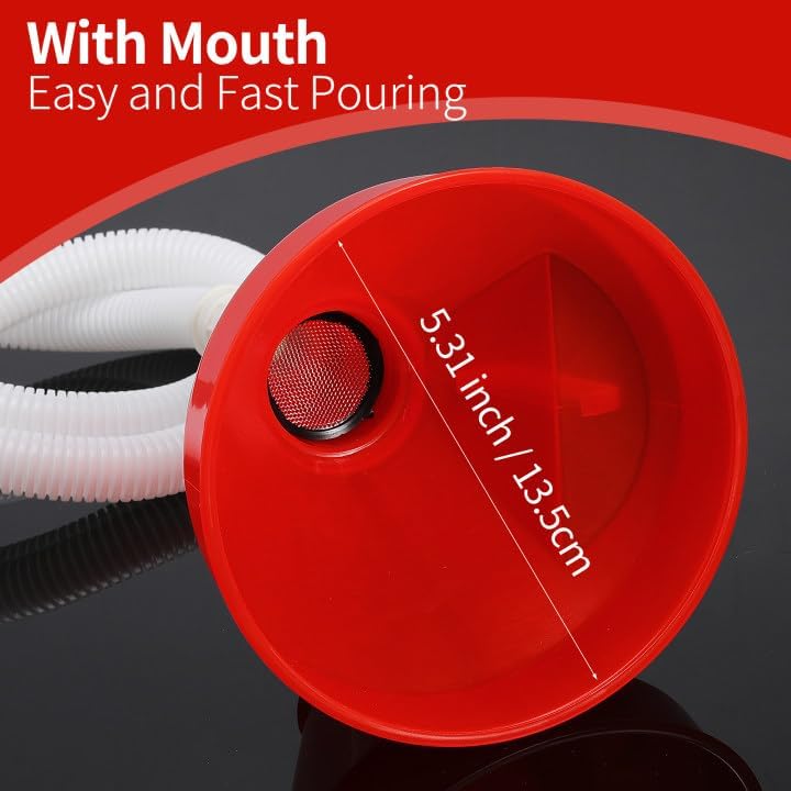 Wide Mouth Oil Funnel with 100cm Long Hose Universal Fuel Funnel - Image 3