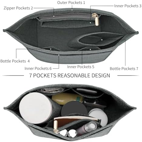 LOUKAYCCI Felt Purse Organizer Insert - Image 6