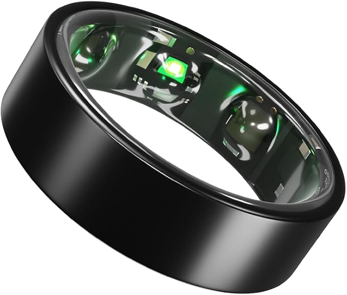 Gabit Smart Ring | Sleep, Fitness, Nutrition, Stress | 7+ Day Battery, 30+ Workout Modes, AI Health Coach, Weight Loss | Buy Sizing Kit First | Health Tracker for Men & Women | Titanium, Matte Black 8