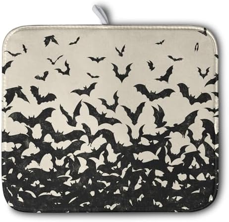 Halloween Bats Halloween Dish Drying Mat by Kwlegh