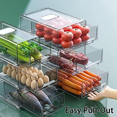 YekouMax Pantry Organization and Storage Bins, Refrigerator Organizer, Plastic - Image 3