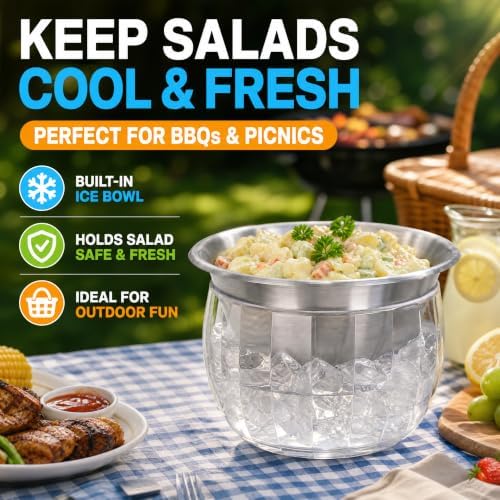 ZENFUN 2 Pack 20 Oz Chilled Dip Bowl - Image 6