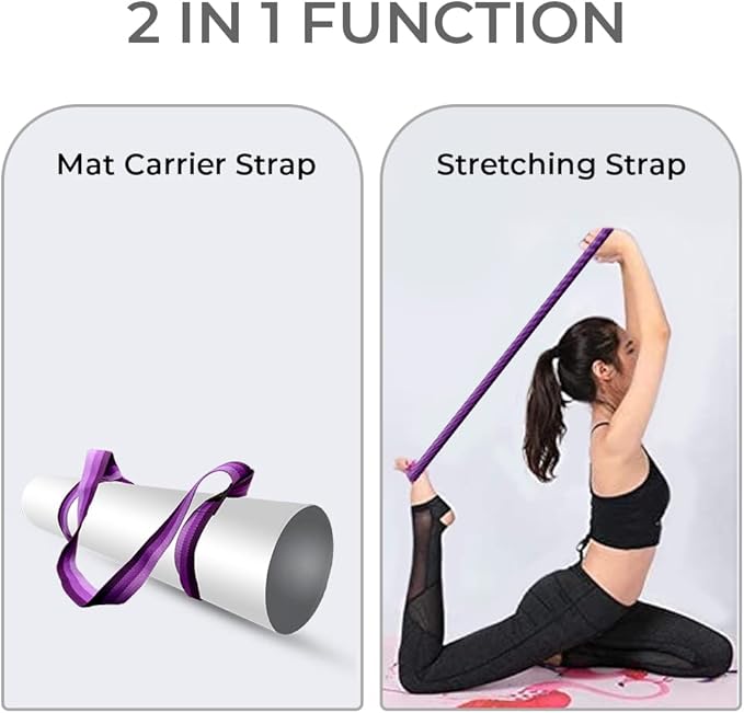 Yoga Mat Carrier Strap | Adjustable Mat Holder Sling for Carrying Mats | Thick & Comfy Texture | Yoga Mat Strap