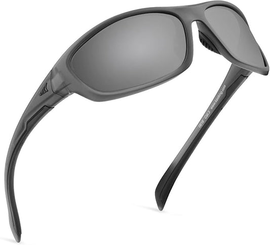 KastKing Hiwassee Polarized Sport Sunglasses for Men and Women, Wrap Sunglasses for Fishing Cycling and Running,UV Protection