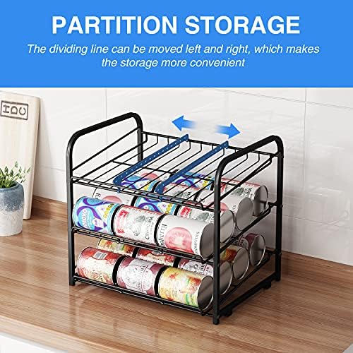 Can Rack Organizer, 3 Tier Stackable Can Storage Dispenser - Image 6