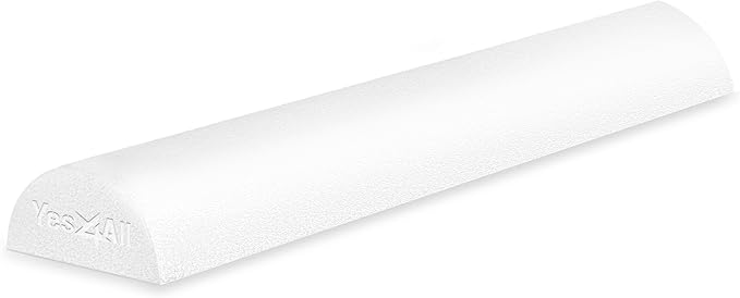 Yes4All Medium Firm Half Foam Rollers for Post-Workout Relaxation, 12/18/24/36 inch PE Foam Roll for Back Massage & Yoga Exercise