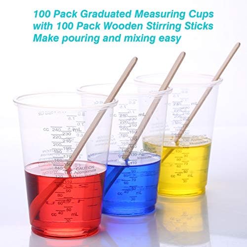XUXU 50pcs 8oz Graduated Clear Plastic - Image 6