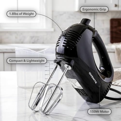 OVENTE 5-Speed Electric Hand Mixer - Image 3