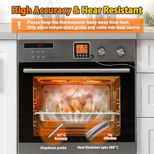 Digital Meat Thermometer for Oven, Food Thermometer - Image 6