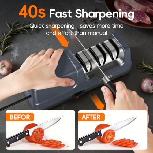 TER Professional Diamond Electric Knife Sharpener 3-Stage - Image 2