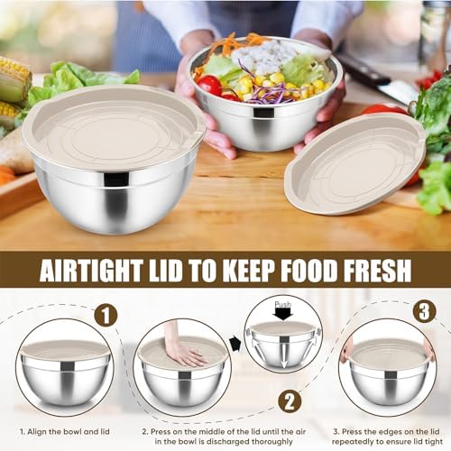 P&P CHEF Metal Mixing Bowls - Image 7