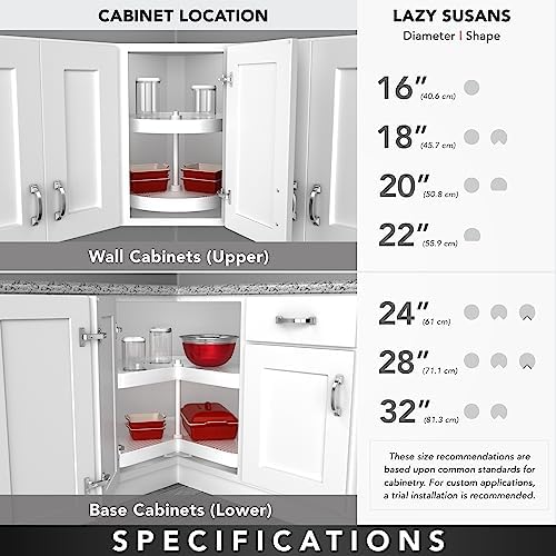 Rev-A-Shelf 2 Tier Pie-Cut Plastic Lazy Susan - Image 5