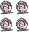 4 Pack Refrigerator Freezer Thermometer, Classic Series Large Dial Analog by Unknown