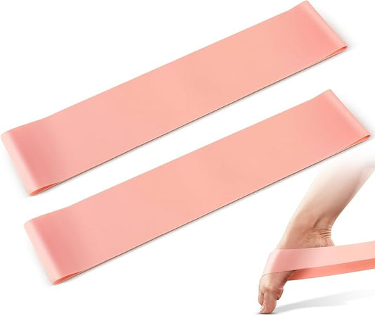 2 Pcs Toe and Foot Stretcher for Ballet, Feet Arch Stretching Band Pink Foot Resistance Band for Gymnastics, Ballet, Dancers, Artistic Swimmers, Improved Flexibility and Technique