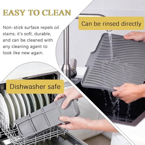 Silicone Dish Drying Mat for Kitchen Counter - Image 4