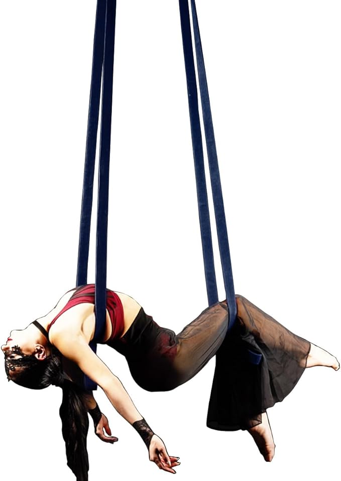 6.6ft 2m Aerial Loops Aerial Straps Ropes Aerial Acrobatics Body Loop Trapeze Circus Apparatuses Equipment Yoga Straps 1 pairs