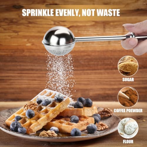 2PCS Flour Duster for Bread Baking, Premium Bake Sifter Ball - Image 2
